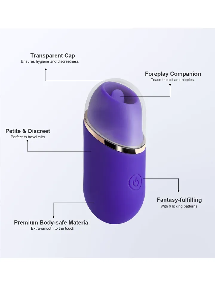 Abby Mini Clit Licking Vibrator Tongue - Klitorisstimulator 0