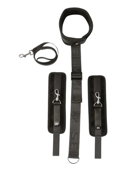 Sei Mio Adjustable Neck & Wrist Restraint Kit - Handbojor & halsband 0