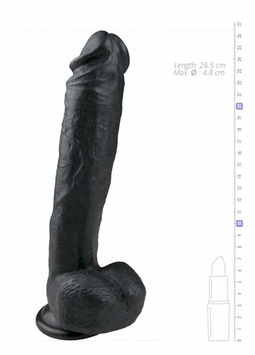 Realistic Dildo Black - 26,5 cm-1