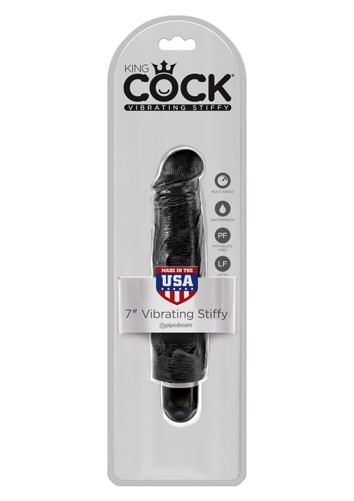 KING COCK 7'' VIBR STIFFY BLACK-2