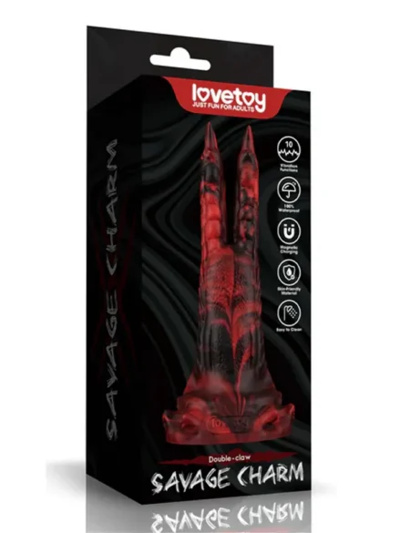 Monster Savage Double Claw Vibrating Dildo - Dragon dildo 0