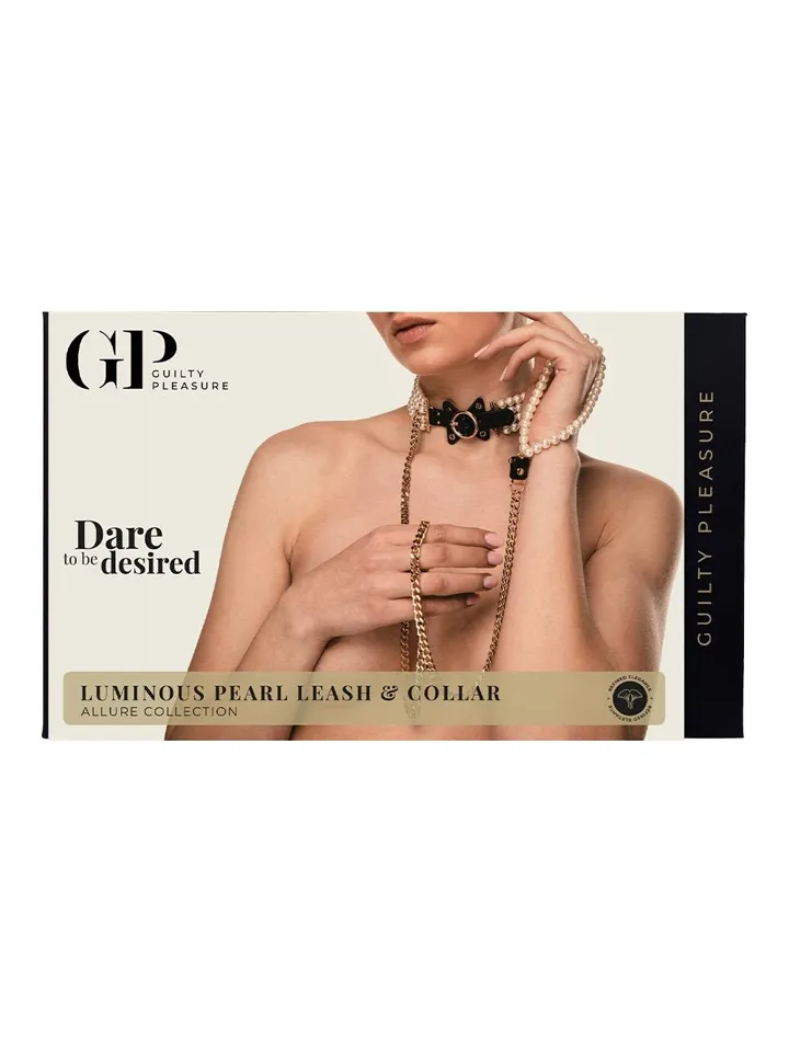 Guilty Pleasure Luminious Pearl Leash & Collar - Halsband & koppel 0