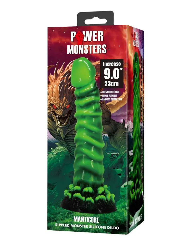 Manticore Rippled Monster Silicone Dildo 23 cm - Dragon dildo 0