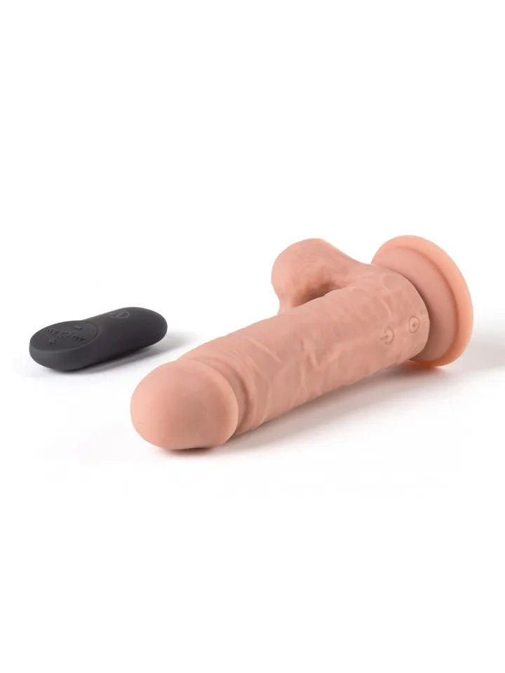 Vibrating Realistic Dildo With Remote 16,5 cm - Dildo med vibrator 0