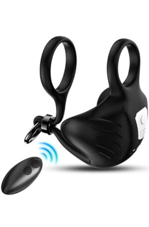 Manta Scrotum Vibrator Ring With Remote - Pungvibrator 0
