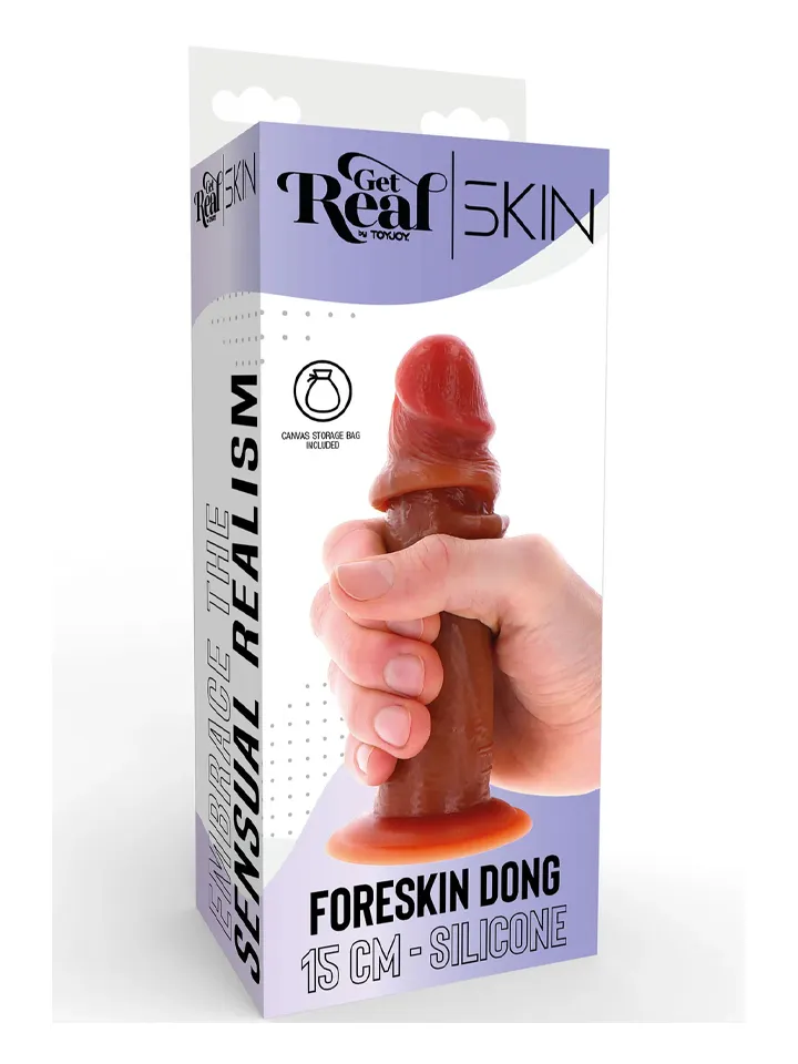 Foreskin Silicone Dildo 15 cm - Realistisk dildo 0