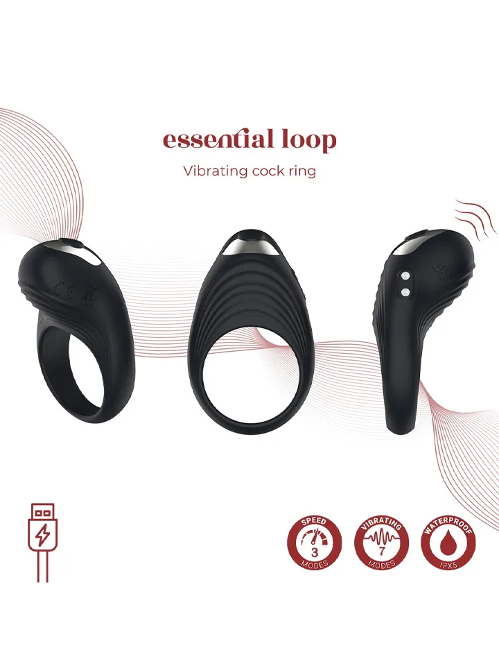 Loop Rechargeable Vibrating Cock Ring - Penisring med vibrator 0