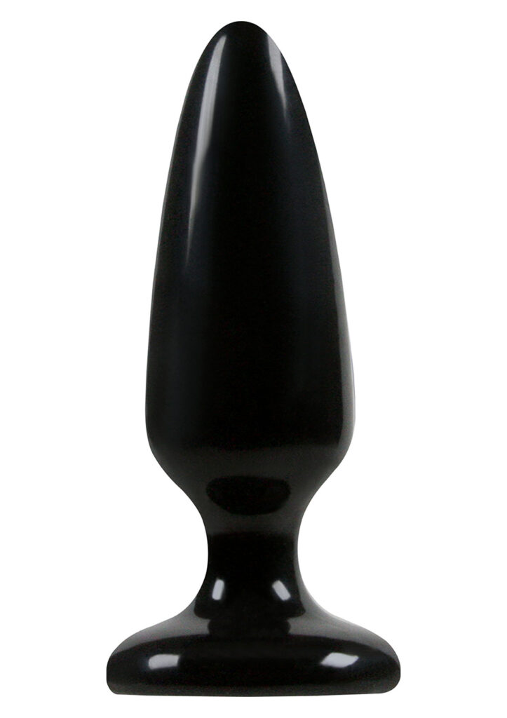 PLEASURE PLUG MEDIUM BLACK - Analplugg 12.5 cm -1