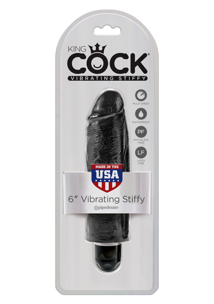 KING COCK 6'' VIBR STIFFY BLACK-2