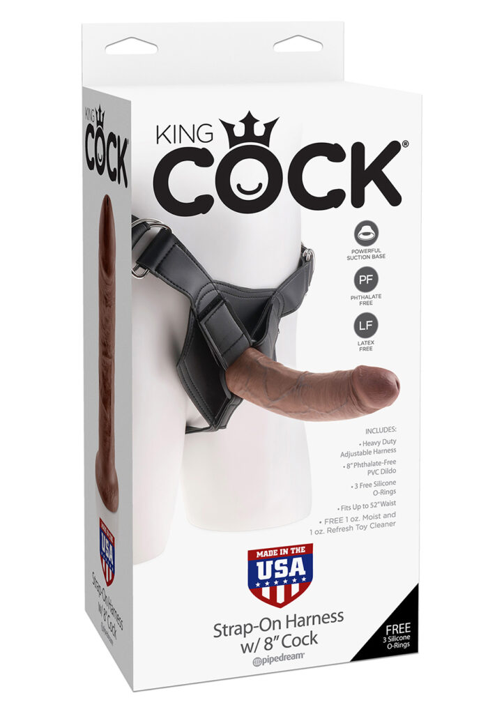 KING COCK STRAP-ON HARNESS W/8" COCK BR-1