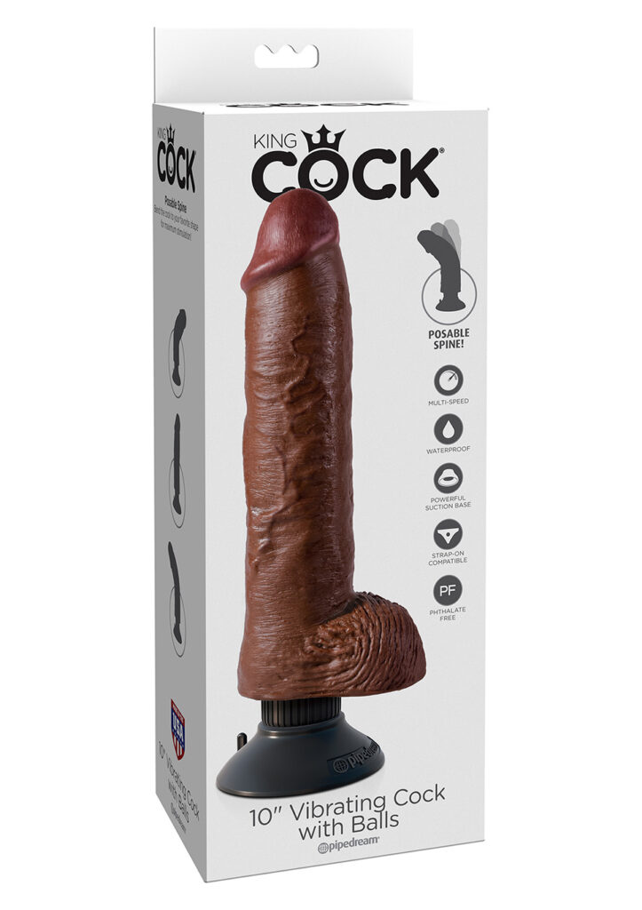 COCK WITH BALLS BROWN 10 INCH-2