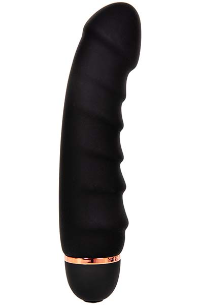 Black Amazing Ribbed Vibrator - Vibrator 0