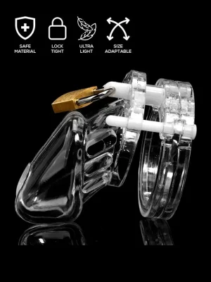 Chastity Cage Short Clear - Kyskhetsbur 0