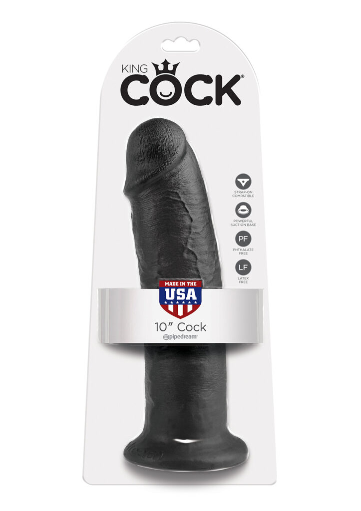 KING COCK 10 INCH BLACK DILDO-2