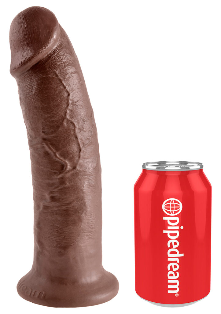 KING COCK 10 INCH BROWN DILDO-1