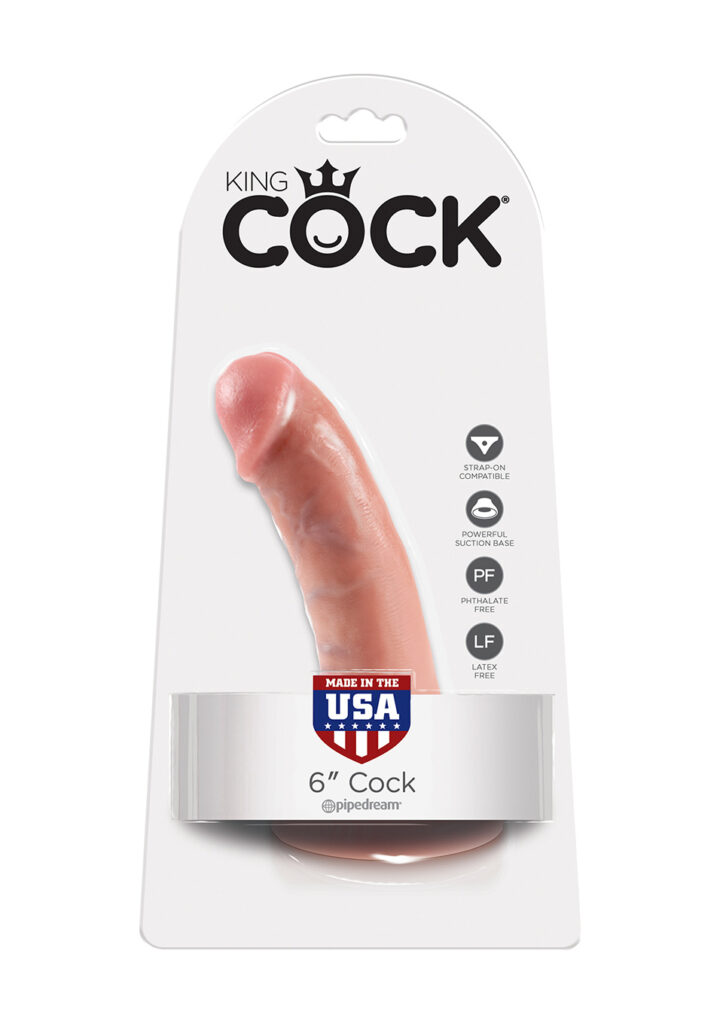 King Cock 6 Inch Dildo Flesh, 15 cm -3