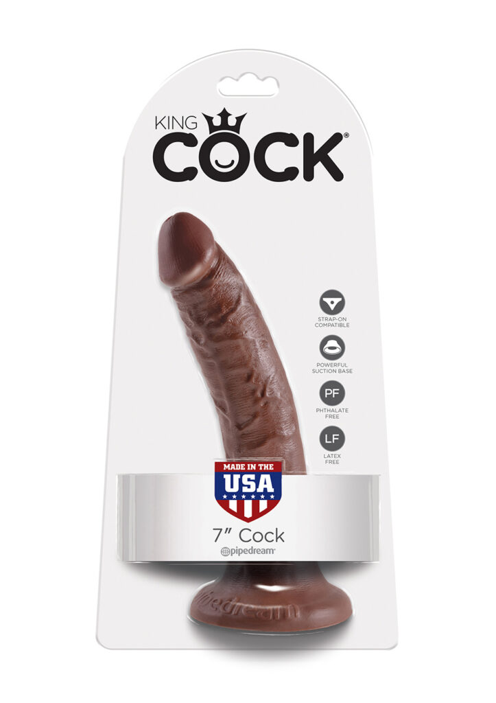 KING COCK 7 INCH BROWN DILDO-2