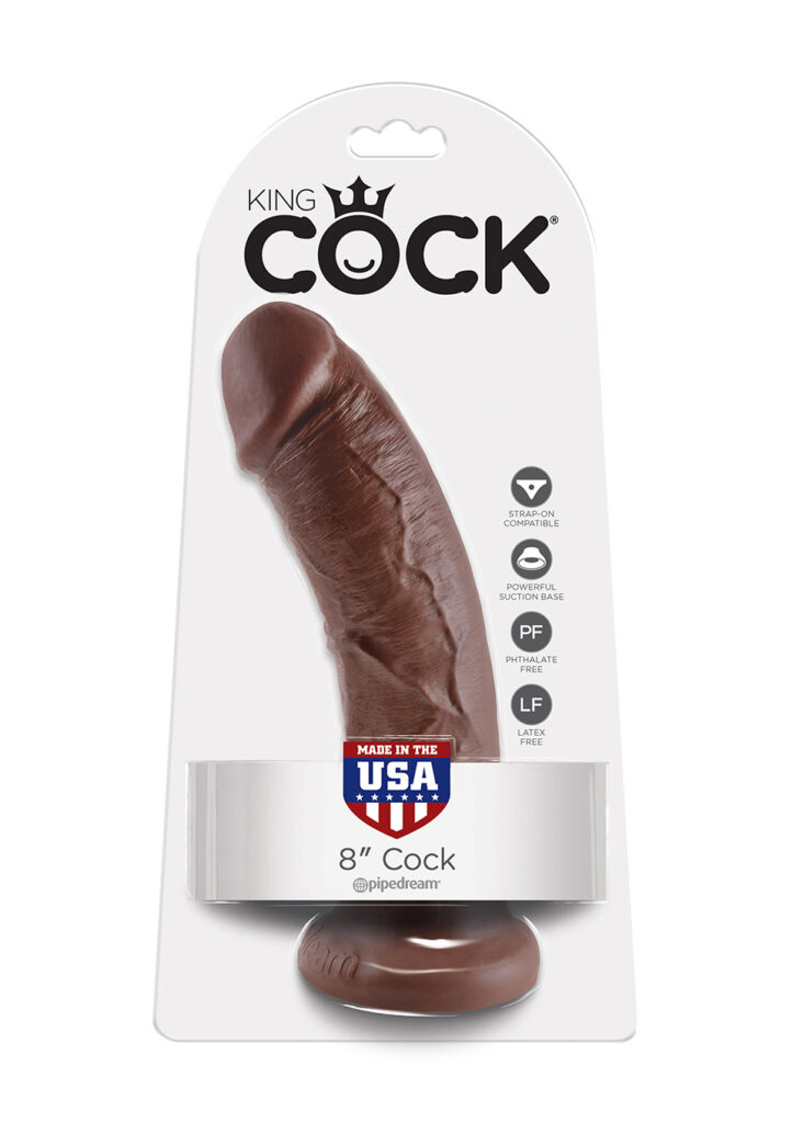 KING COCK 8 INCH BROWN DILDO-2