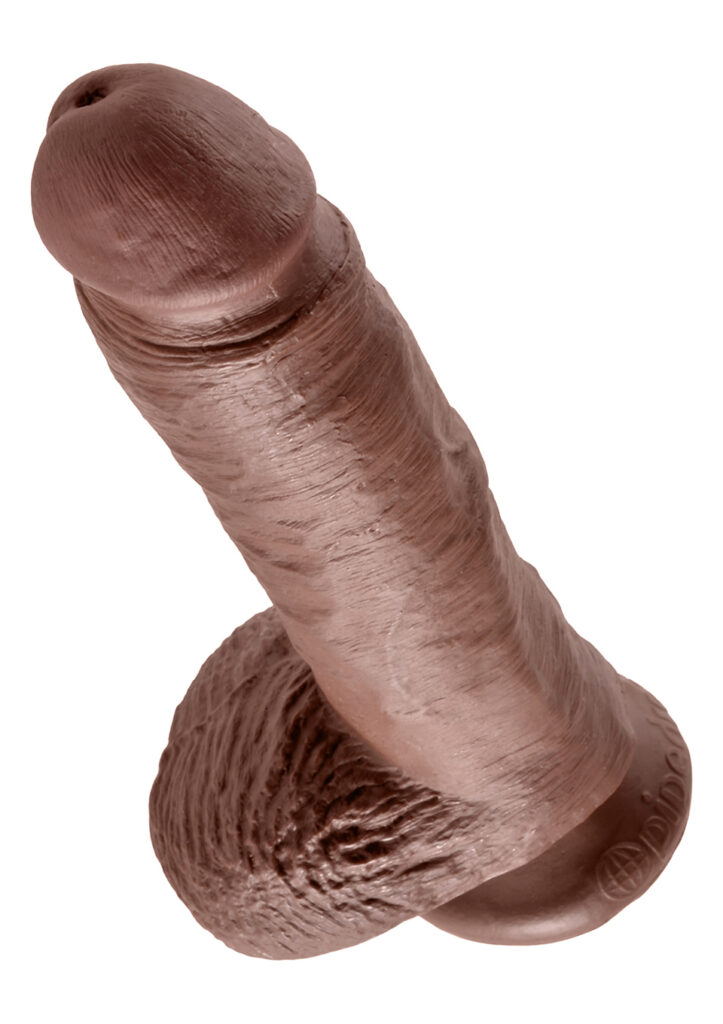 KING COCK 8 INCH W/ BALLS BROWN DILDO-2