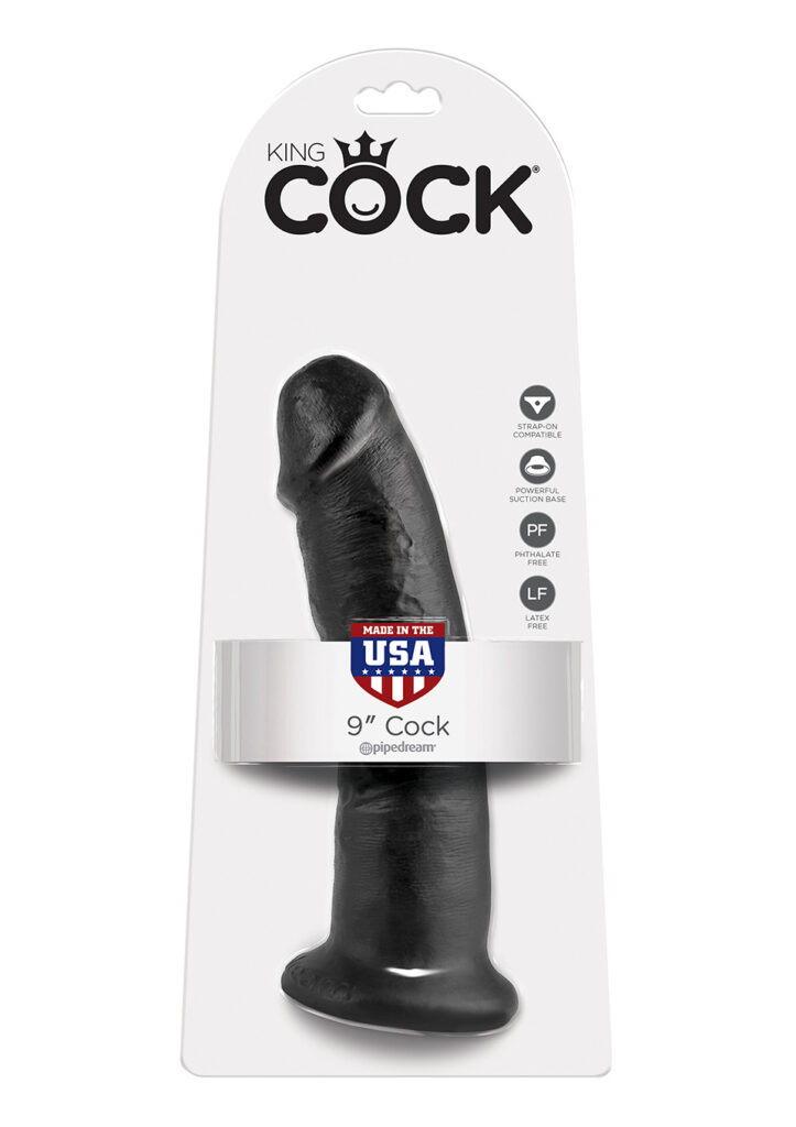 KING COCK 9 INCH BLACK DILDO-2