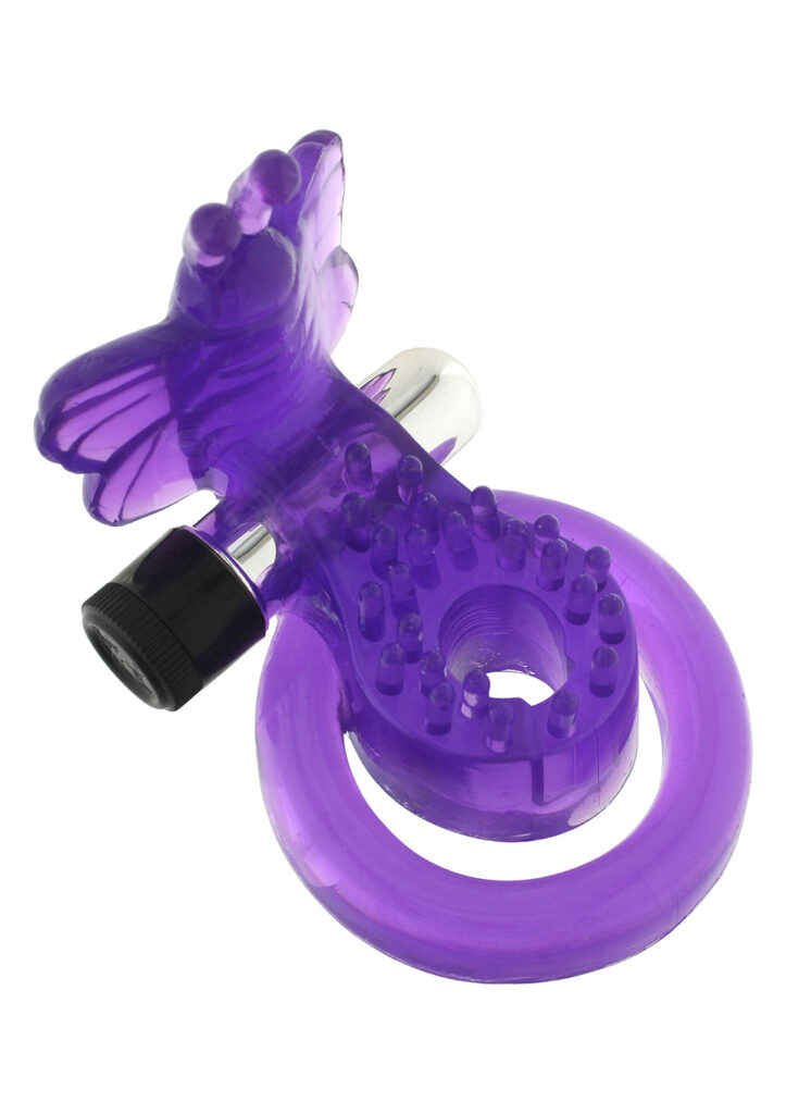 COCK&BALL RING BUTTERFLY JELLY VIBE-1