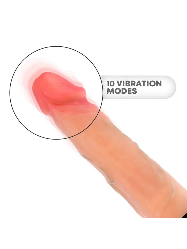 Jean Up & Down Vibrator With Heat Effect 24 cm - Dildo med vibrator 0