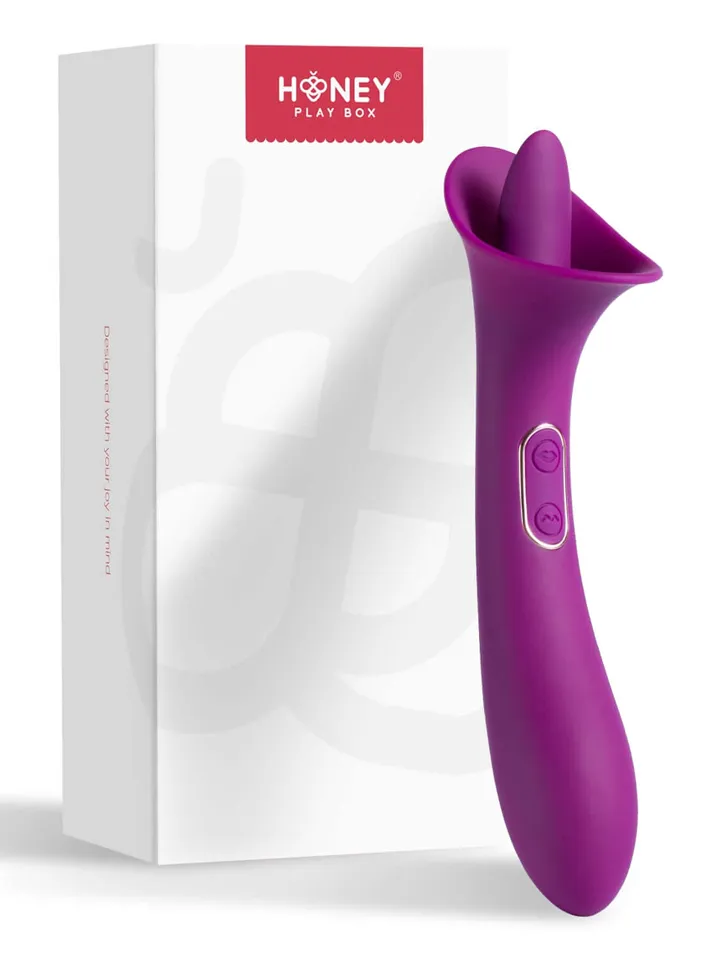 Adele Clit Licking Tongue Vibrator With G-spot Stimulator - Klitorisvibrator 0