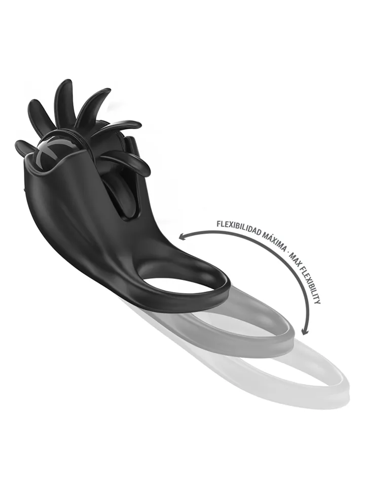 Vibrating Ring 10 Vibrations With Clitoris Stimulator - Penisring med vibrator 0