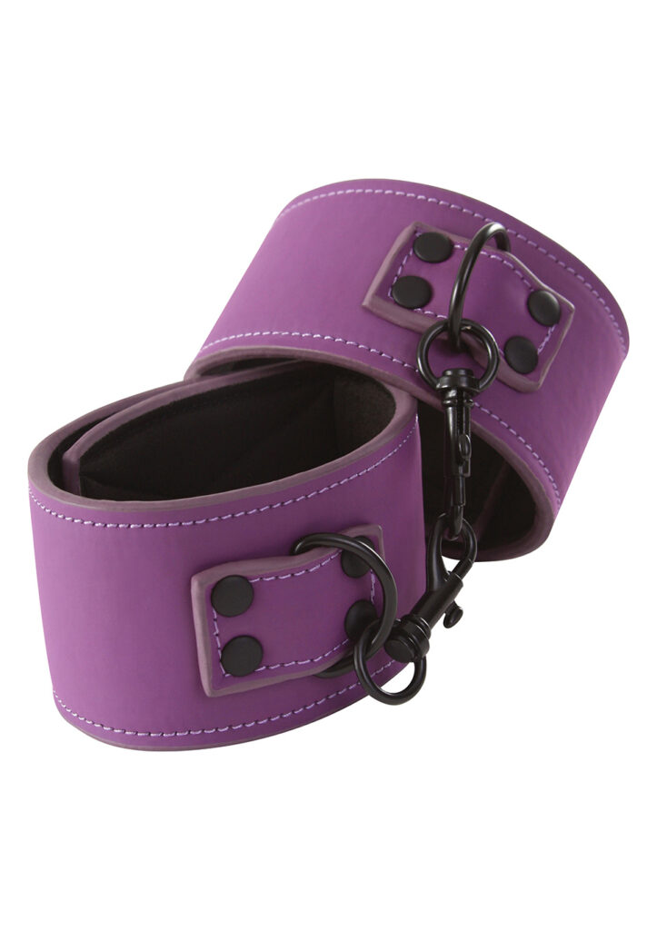 LUST BONDAGE WRIST CUFFS PURPLE-2