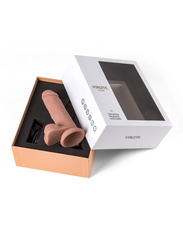 Vibrating Realistic Dildo With Remote 16,5 cm - Dildo med vibrator 0