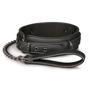 Fetish halsband med koppel-1