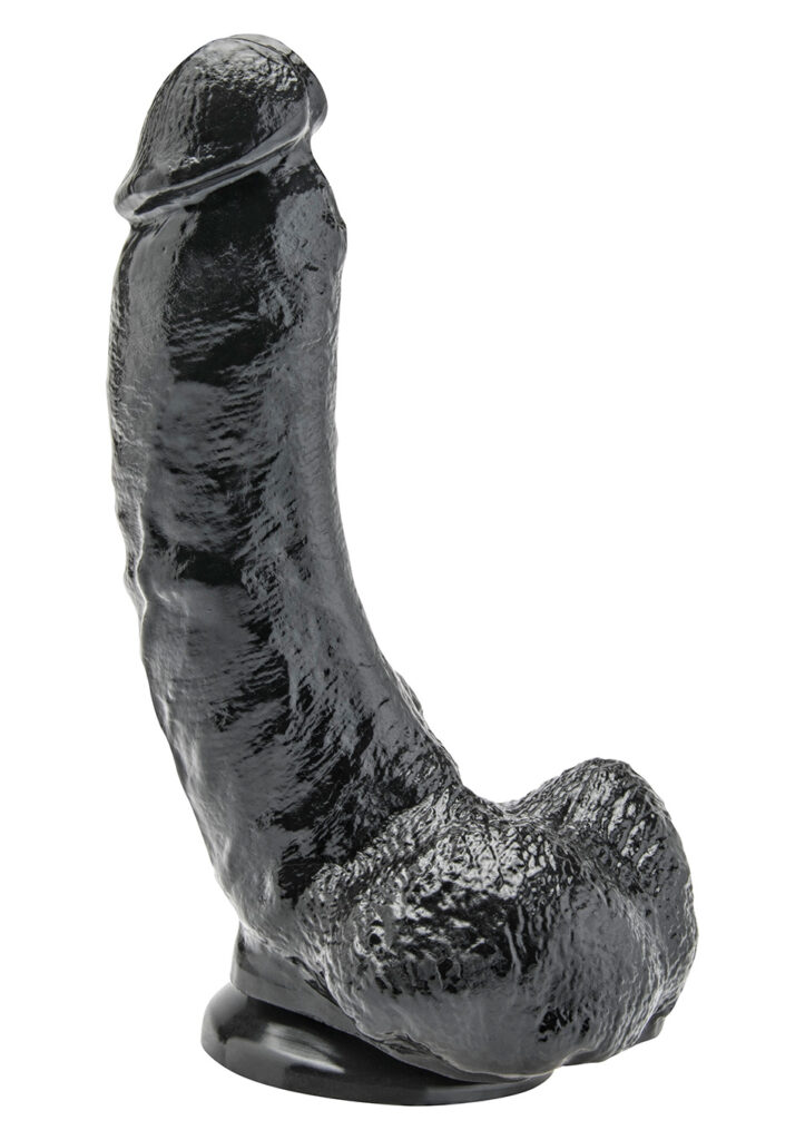 COCK 8 INCH W/ BALLS BLACK-1