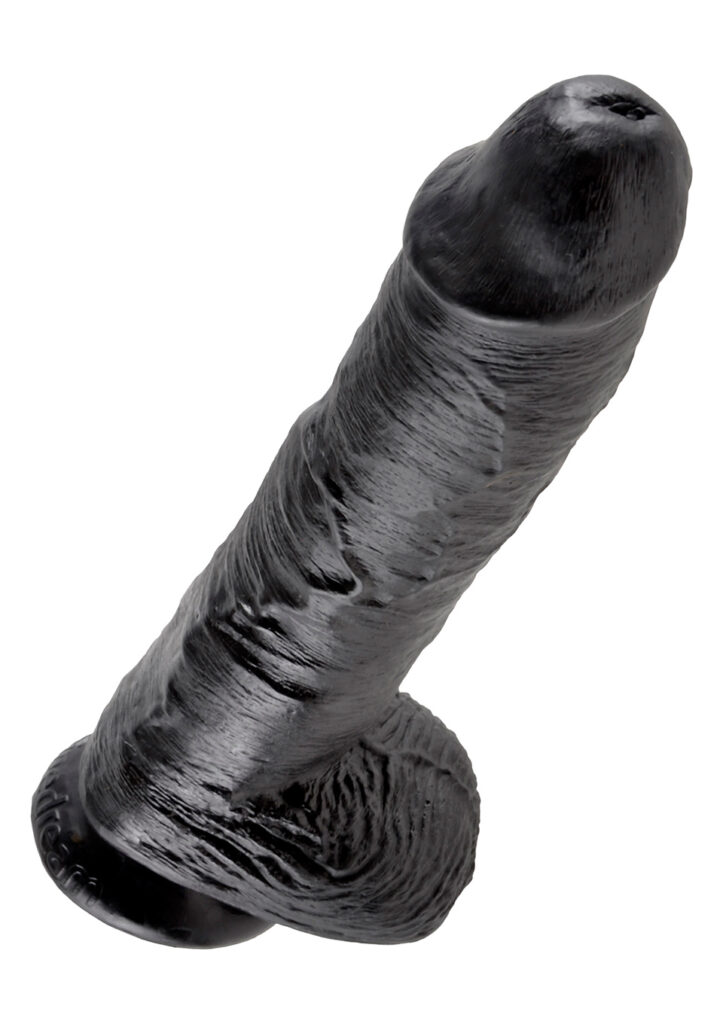 KING COCK 10 INCH W/ BALLS BLACK-2