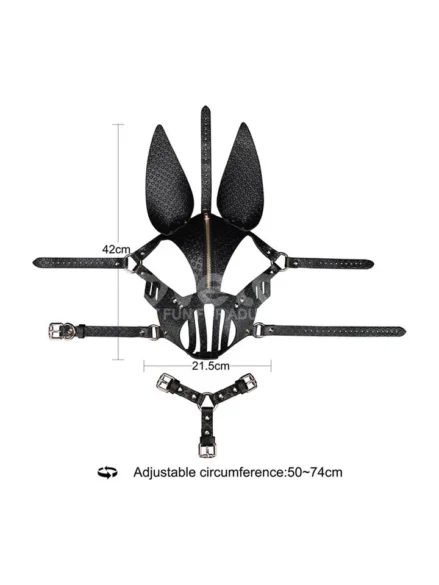 Rebellion Reign Dark Bunny Mask - BDSM mask 0