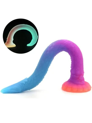 Unicorny Luminous Mixed Color Anal Dildo 47 cm - Dragon dildo 0