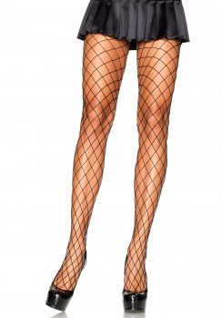 Diamond Fishnet Pantyhose One Size-1