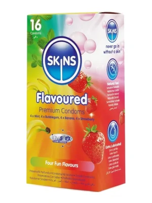 Skins Flavours Condoms 16-pack - Smaksatta kondomer 0