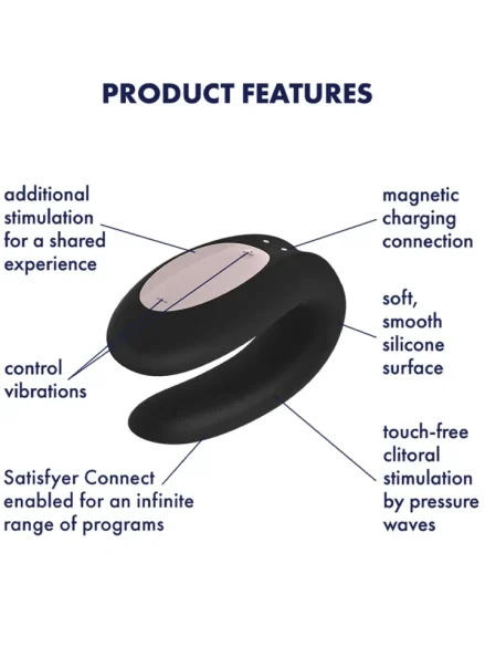 Satisfyer Double Joy Connect App Black - Appstyrd parvibrator 0