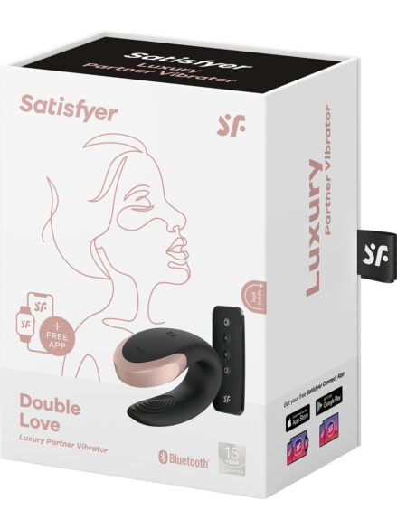 Satisfyer Connect Double Love, Luxury Partner Vibrator, Svart-2