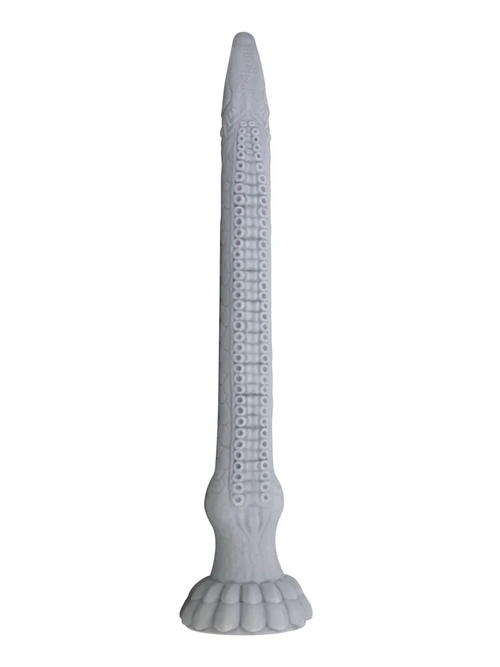 Basilisk Rippled Monster Silicone Dildo 43 cm - Extra lång analdildo 0
