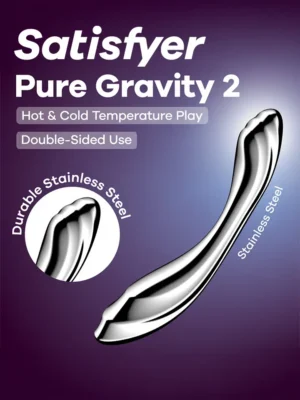 Satisfyer Pure Gravity 2 - Ståldildo 0