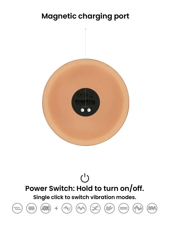 Realistic Vibrating Power Cock 26,2 cm - Dildo med vibrator 0