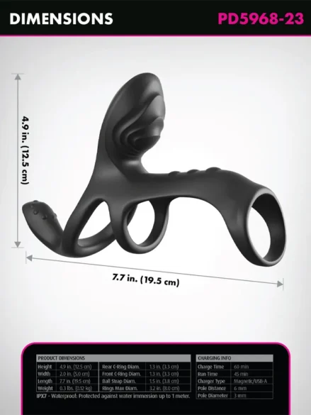 Fantasy C-Ringz Ultimate Couples Cage Max - Penisring med vibrator 0