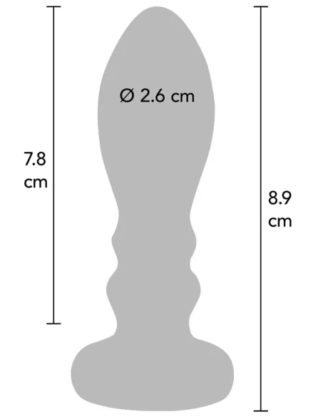 The Slider Vibrating Plug Medium - Analplugg med vibrator 0