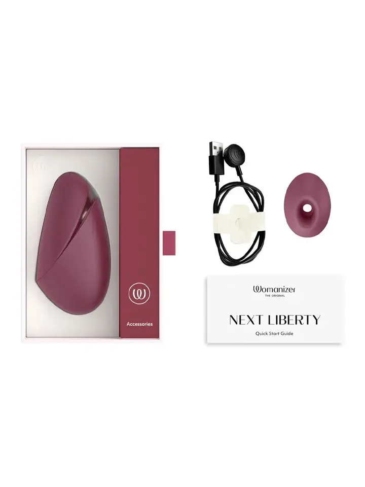 Womanizer Next Liberty Pleasure Air Stimulator Bordeaux - Lufttrycksvibrator 0