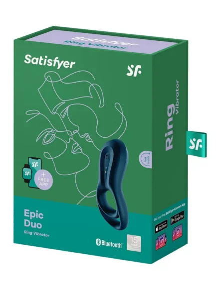 Satisfyer Epic Duo Connect App - Penisring med vibrator 0