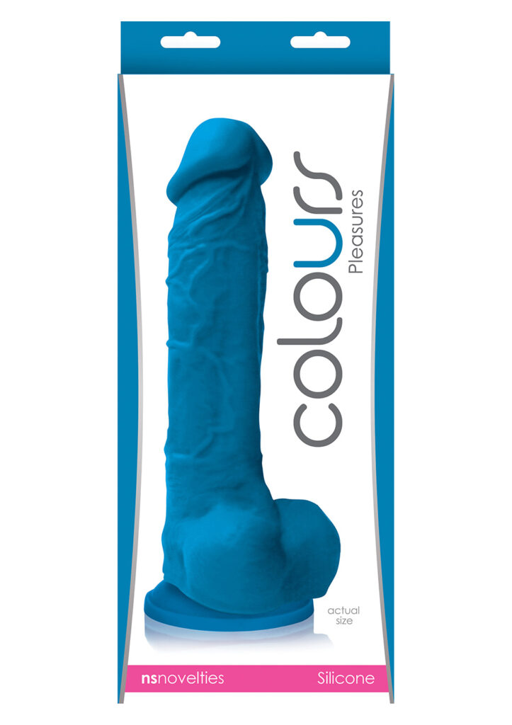 COLOURS PLEASURE DILDO 8INCH BLUE-2