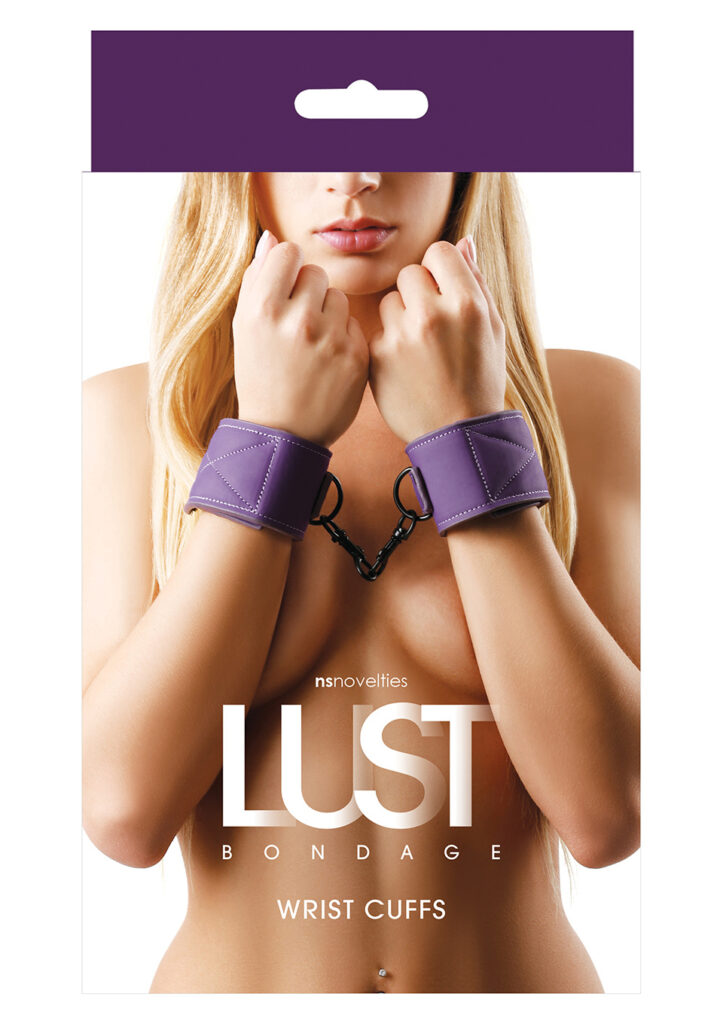 LUST BONDAGE WRIST CUFFS PURPLE-1