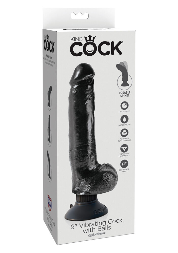 Cock With Balls 9 Inch Black-2