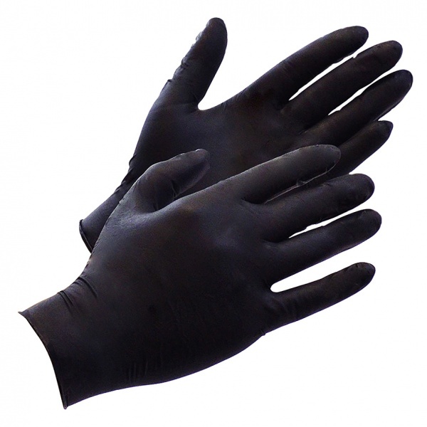 Black Ninja Latex disposable gloves (100 pcs.) - M-3